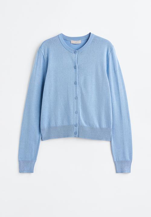 H&M - Fine-knit cardigan - light blue