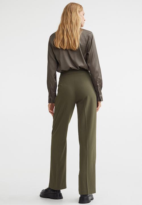 H&M - Wide trousers - dark green