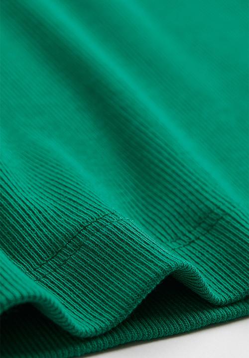 H&M - Ribbed modal-blend top - green