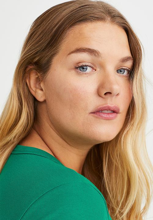 H&M - Ribbed modal-blend top - green