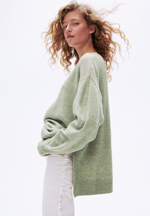 H&M - Oversized jumper -  light khaki green