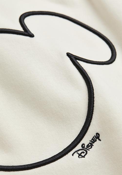 H&M - Motif-front hoodie - cream/mickey mouse