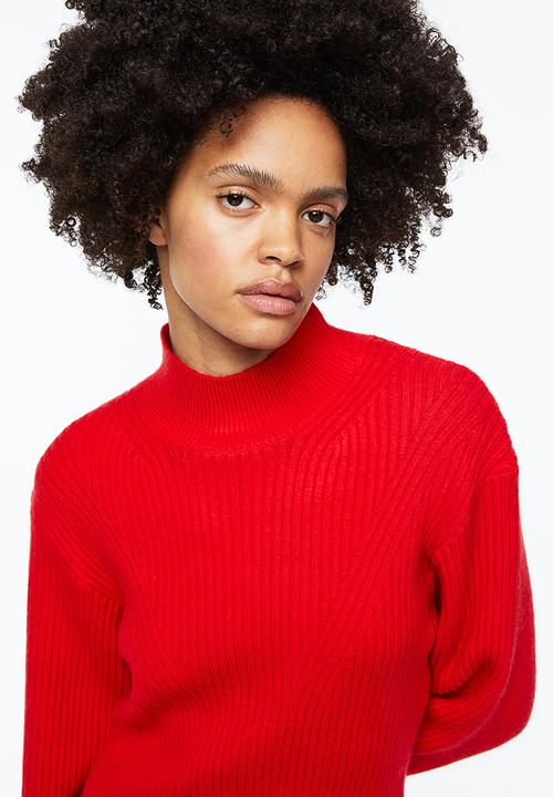 H&M - Turtleneck dress - red