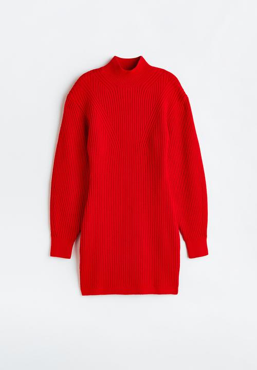 H&M - Turtleneck dress - red