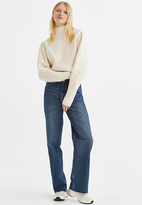 H&M - Rib-knit turtleneck jumper - natural white
