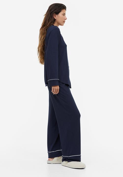 H&M - Pyjama shirt and bottoms - dark blue