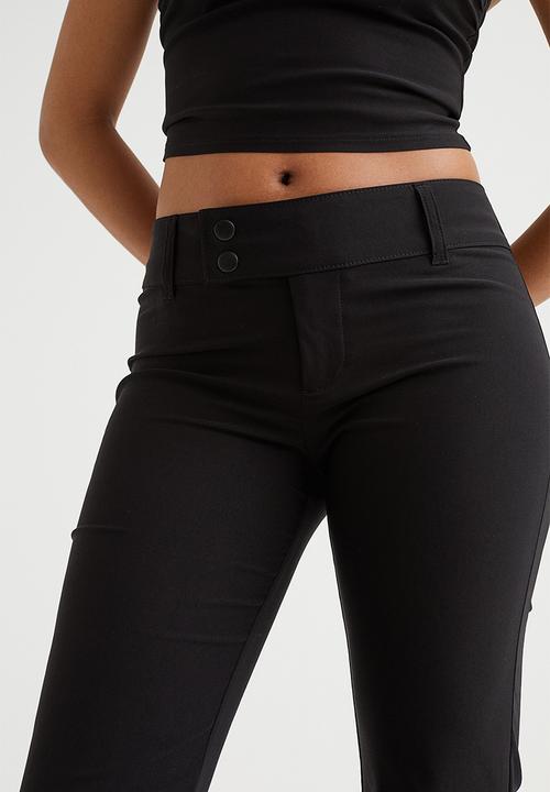 H&M - Low-waist flared trousers - black