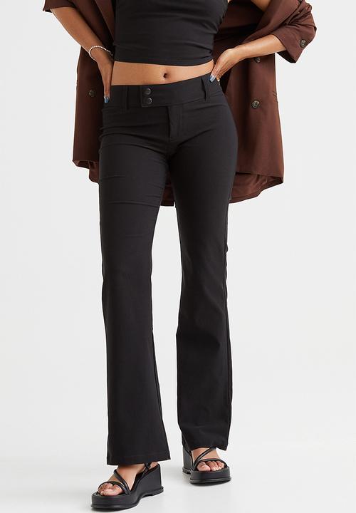 H&M - Low-waist flared trousers - black