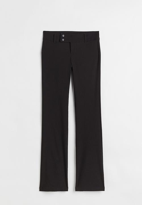 H&M - Low-waist flared trousers - black