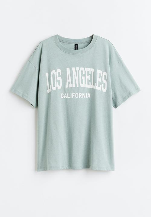 H&M - Printed t-shirt - light green/los angeles