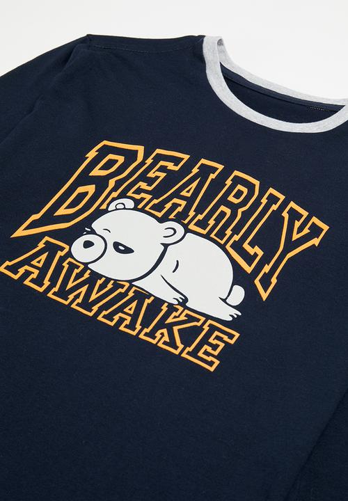 Rebel Republic - Boys winter pj set - grey & navy