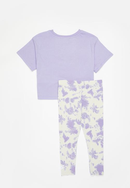 Nike - Nkg cloud wash legging set - light thistle