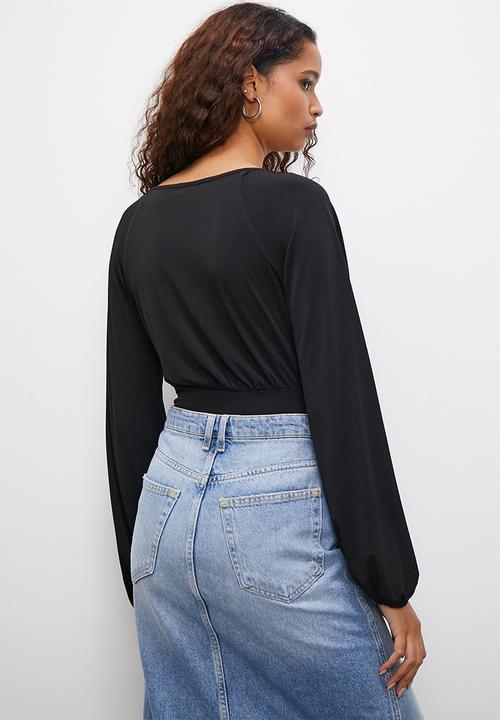 Superbalist - Plunging neckline bodysuit - black