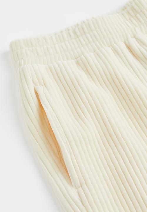 H&M - Velour joggers - cream