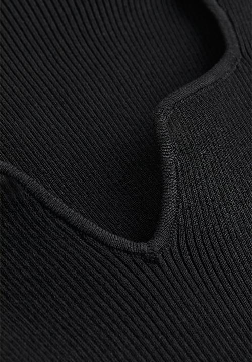 H&M - Rib-knit top - black