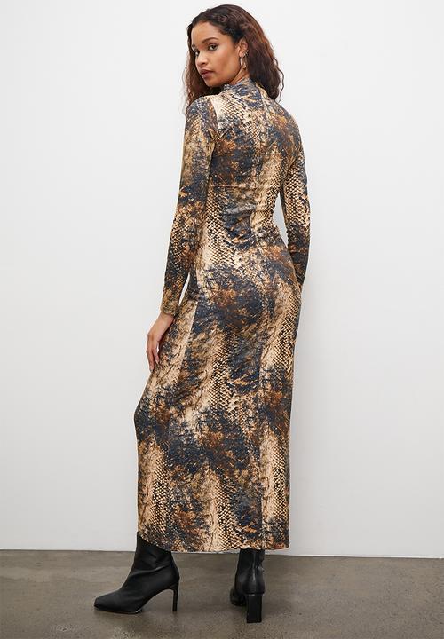 Superbalist - Printed column maxi dress - animal