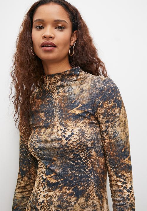 Superbalist - Printed column maxi dress - animal
