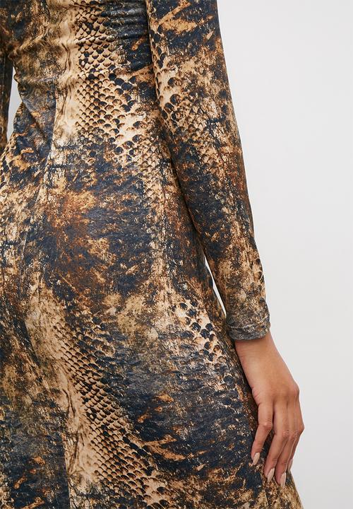 Superbalist - Printed column maxi dress - animal