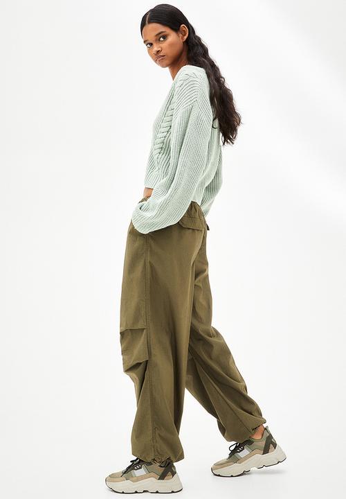H&M - Parachute trousers - green