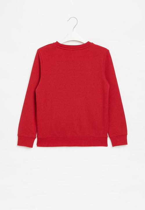 Nike - B nsw club ssnl aop ft crew - gym red