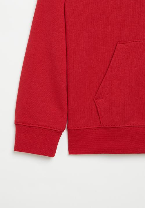 Nike - B nsw club ssnl aop ft crew - gym red