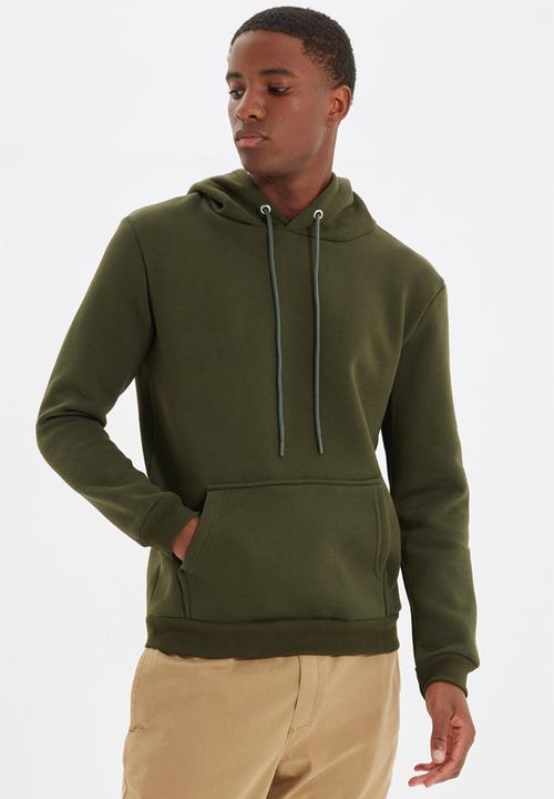 Trendyol - Essential hoodie - khaki