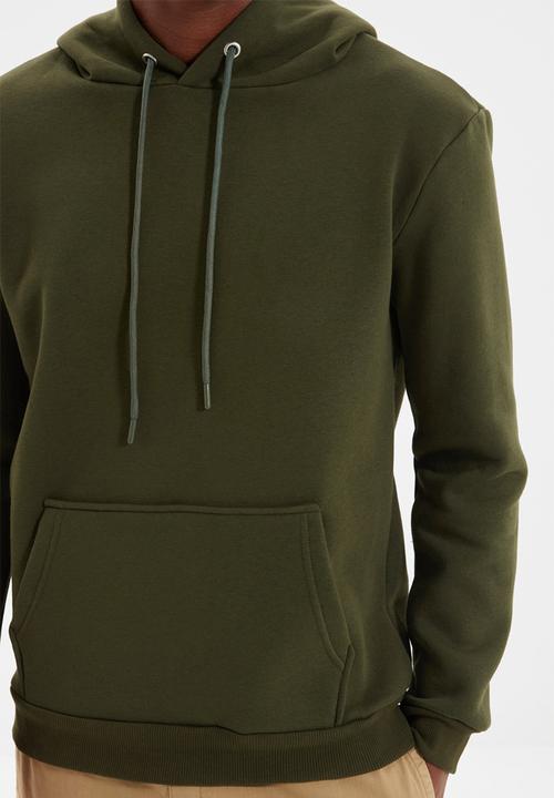 Trendyol - Essential hoodie - khaki