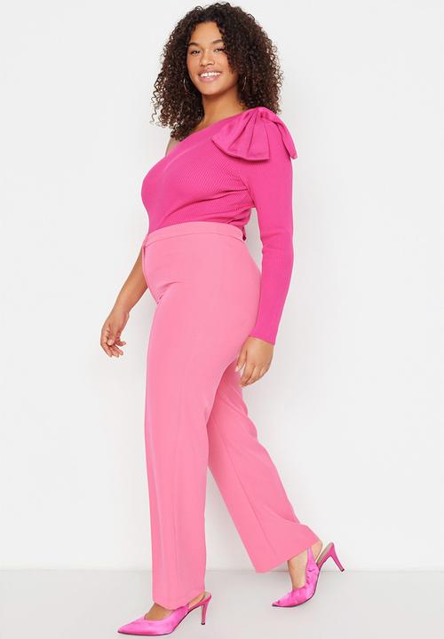 Trendyol - Plus basic trousers - pink
