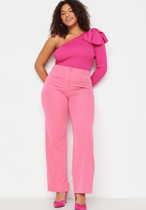 Trendyol - Plus basic trousers - pink