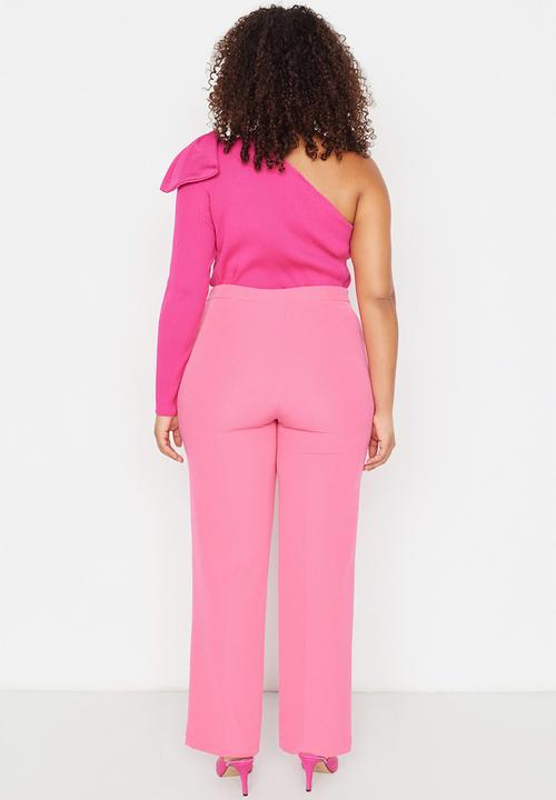 Trendyol - Plus basic trousers - pink