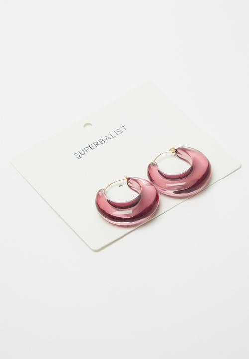 Superbalist - Mila hoop earrings - brown