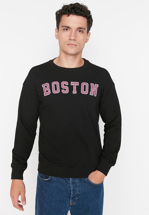 Trendyol - Boston crew sweat - black