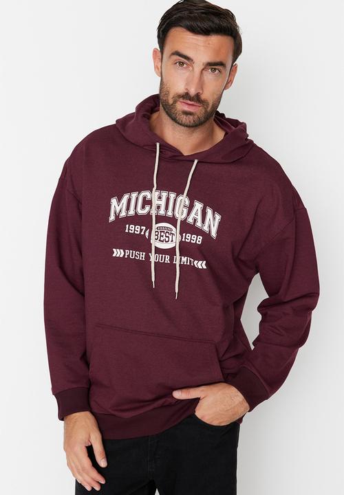 Trendyol - Michigan hooded sweat - burgundy