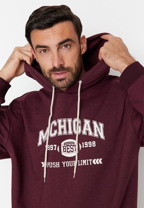 Trendyol - Michigan hooded sweat - burgundy