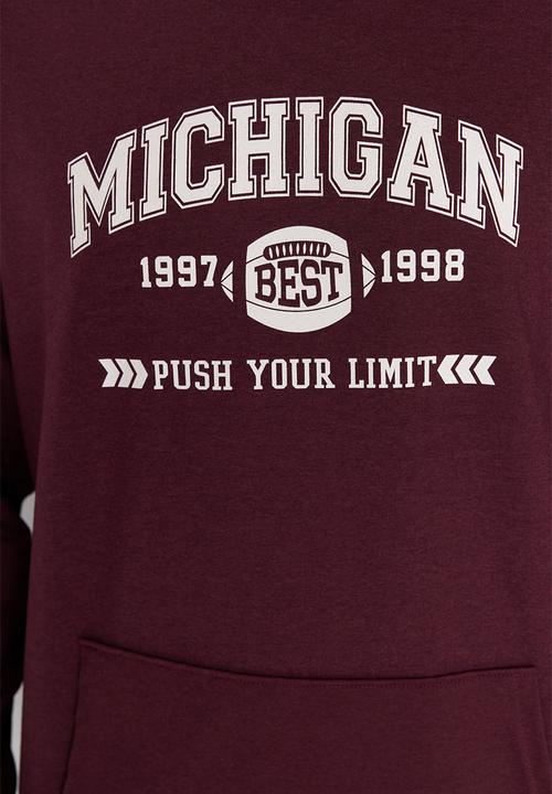 Trendyol - Michigan hooded sweat - burgundy