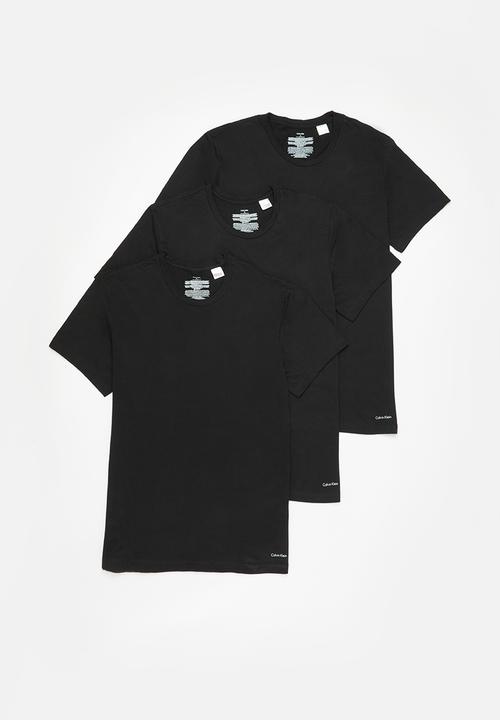 Calvin Klein - Short sleeve crew neck 3-pack tees - black