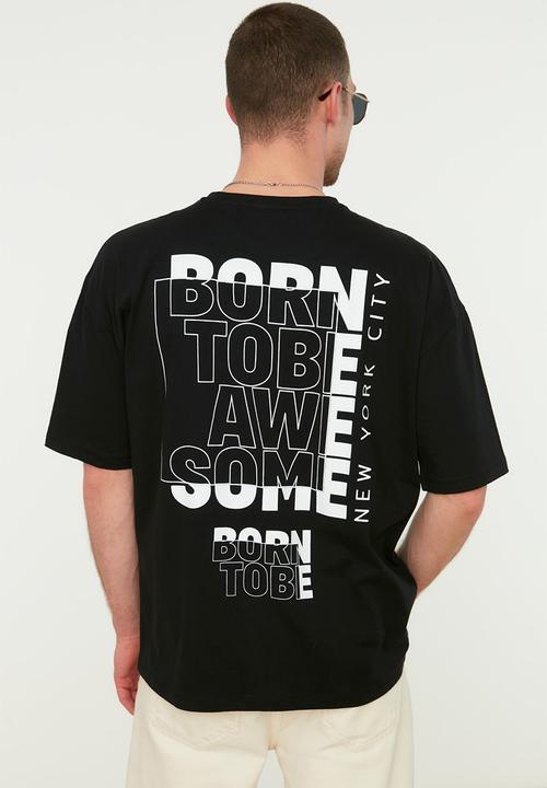 Trendyol - Backprint T-shirt - black