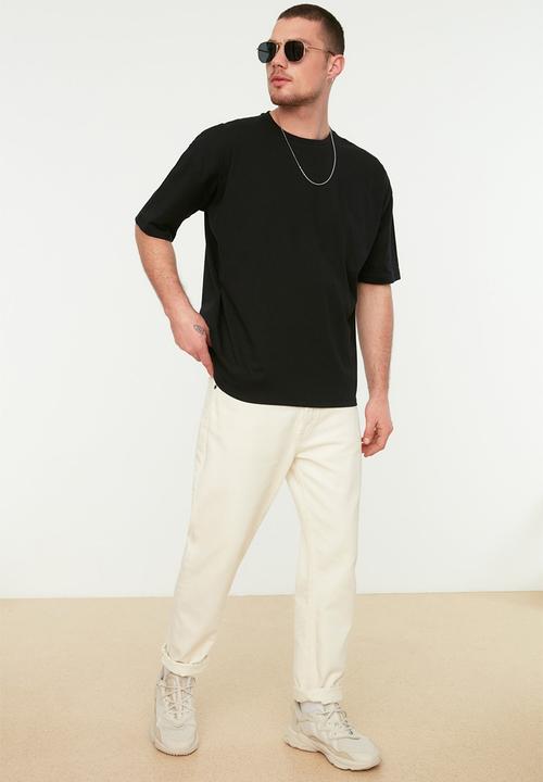 Trendyol - Backprint T-shirt - black