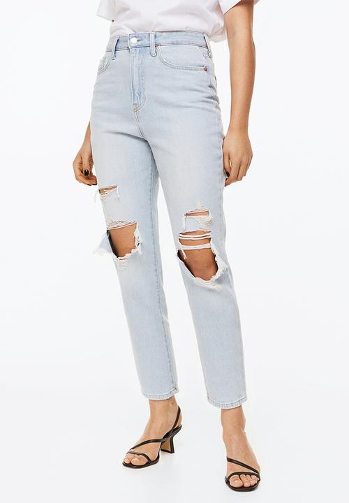H&M - Mom comfort ultra high jeans - light denim blue