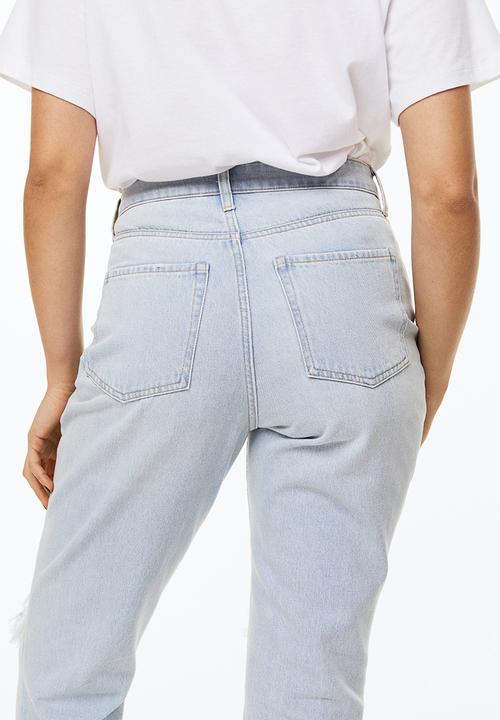 H&M - Mom comfort ultra high jeans - light denim blue
