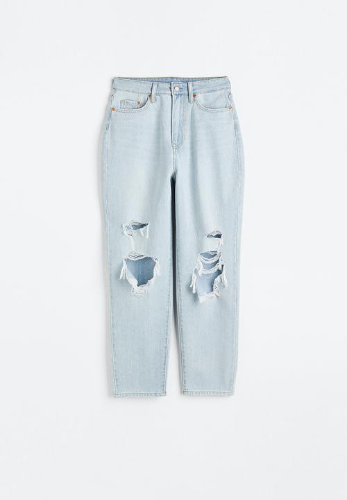 H&M - Mom comfort ultra high jeans - light denim blue