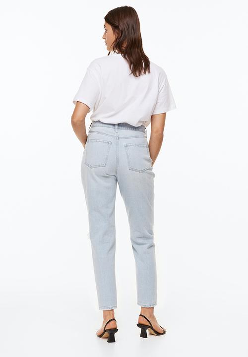 H&M - Mom comfort ultra high jeans - light denim blue
