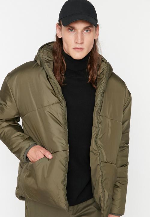 Trendyol - Hiking puffer jacket - khaki 