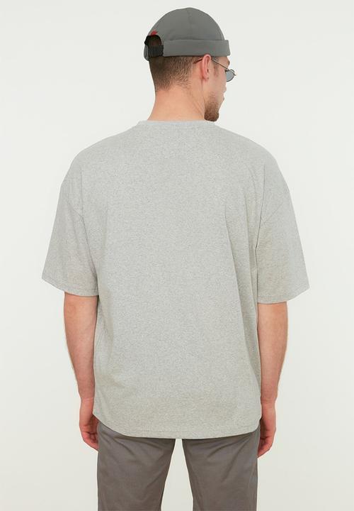 Trendyol - Pocket print T-shirt - grey