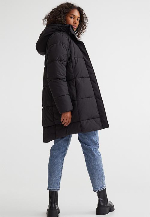 H&M - Hooded puffer coat - black