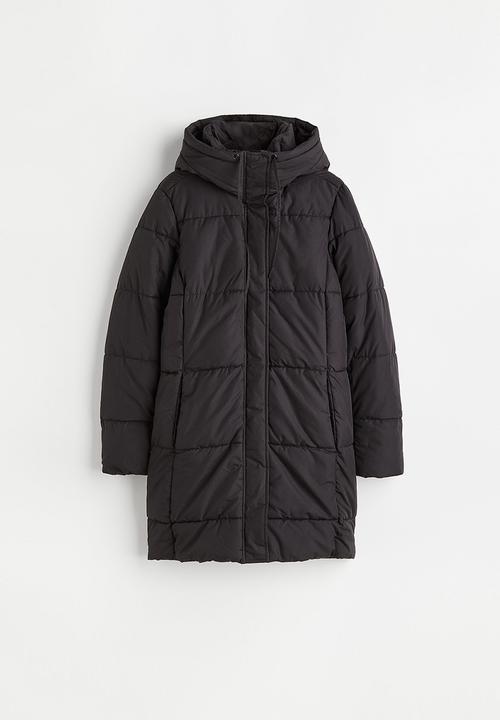 H&M - Hooded puffer coat - black