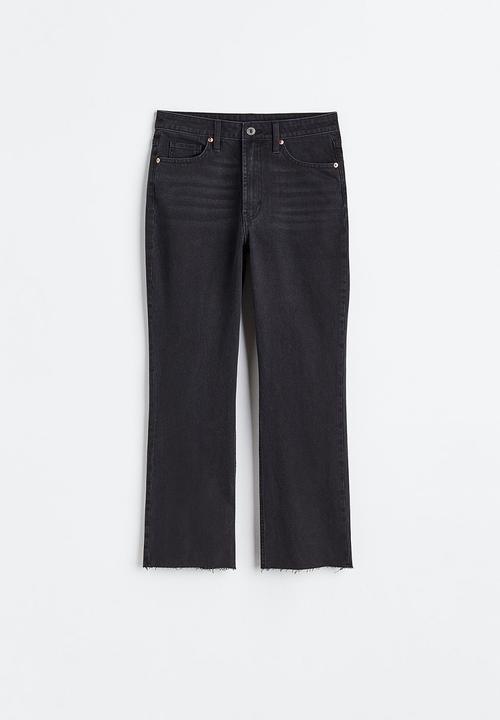 H&M - Flared high cropped jeans - black