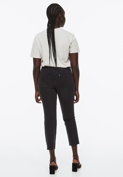 H&M - Flared high cropped jeans - black