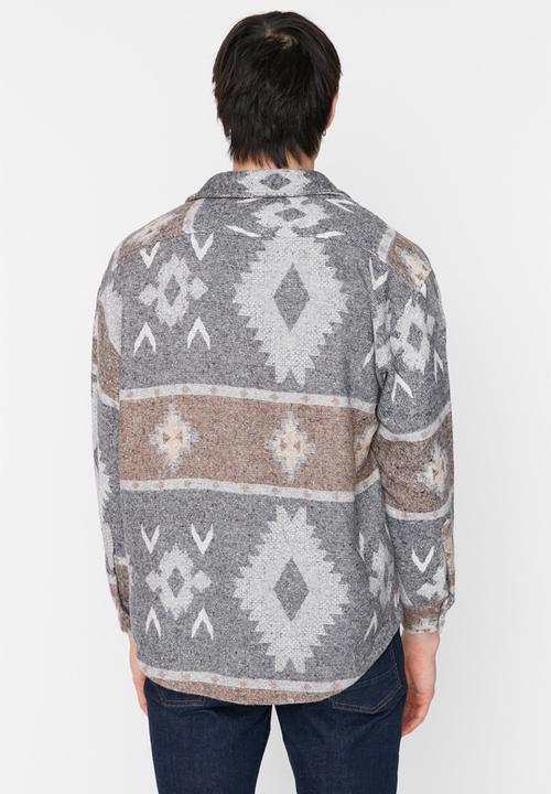 Trendyol - Navaho printed shirt - gray