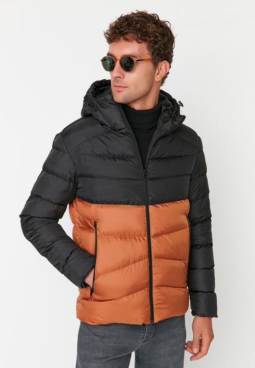 Trendyol - Colourblock puffer jacket - brown